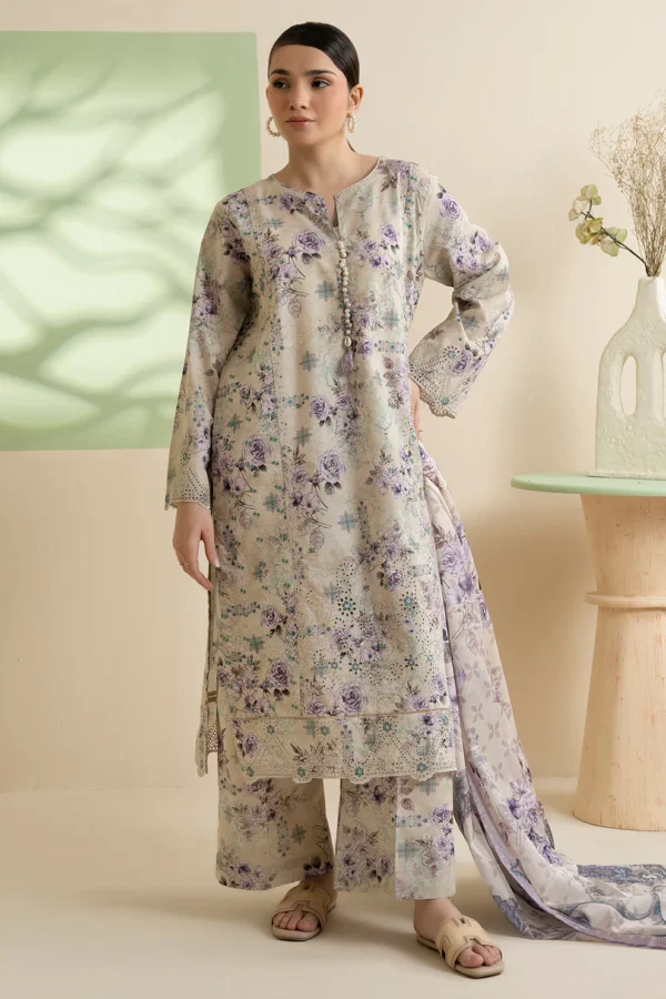 Embroidered Kurta Dupatta Trouser