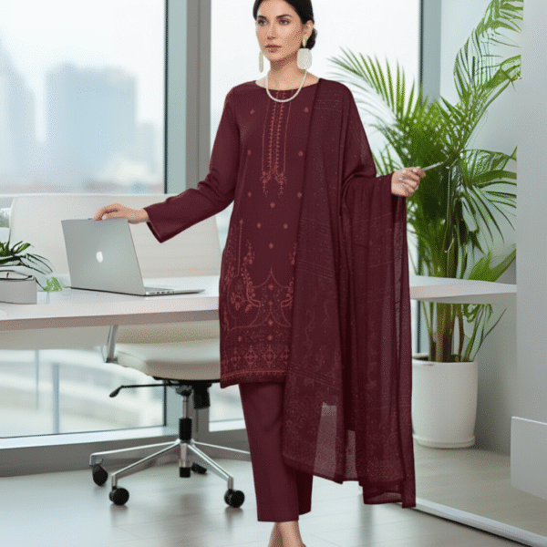 Bana Dora Dhanak 3-Piece Unstitched